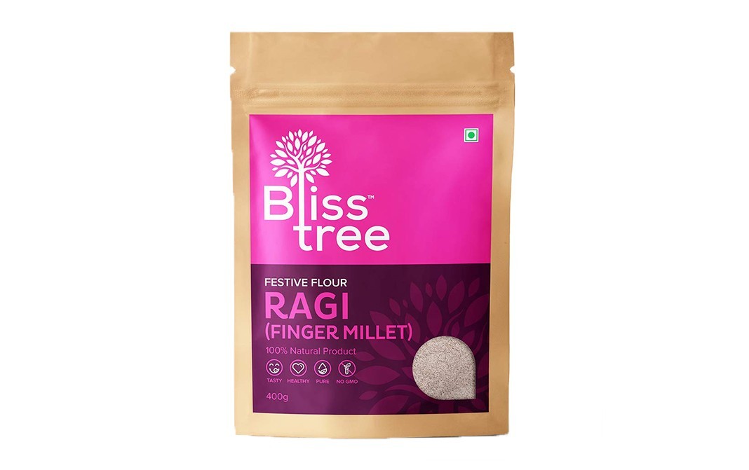 Bliss Tree Festive Flour Ragi (Finger Millet)   Pack  400 grams